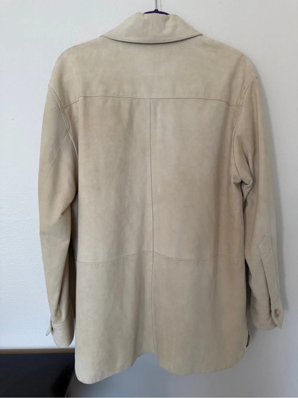 Banana Republic Beige Suede Utility Shirt Jacket